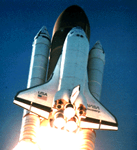 Shuttle despegando.